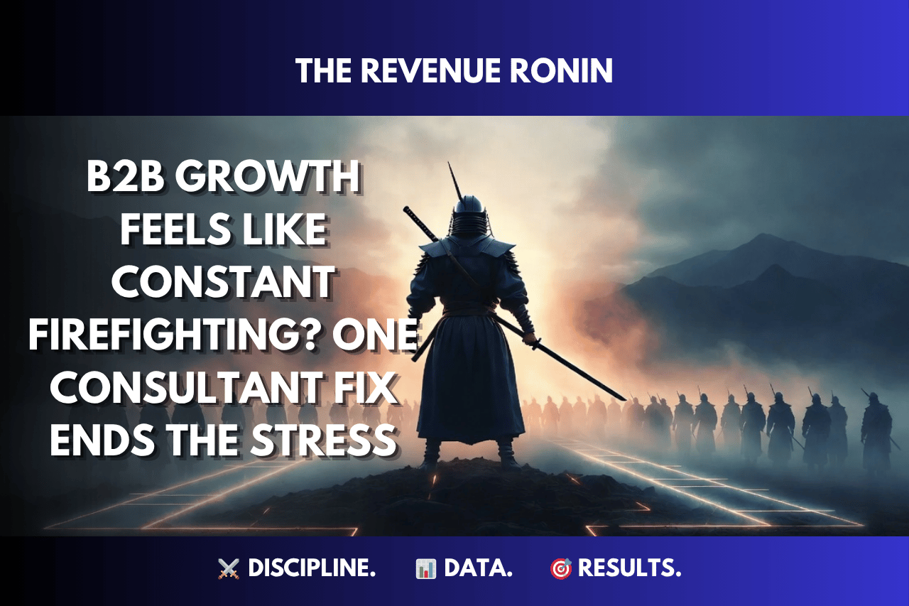 B2B Growth Feels Like Constant Firefighting? One Consultant Fix Ends the Stress